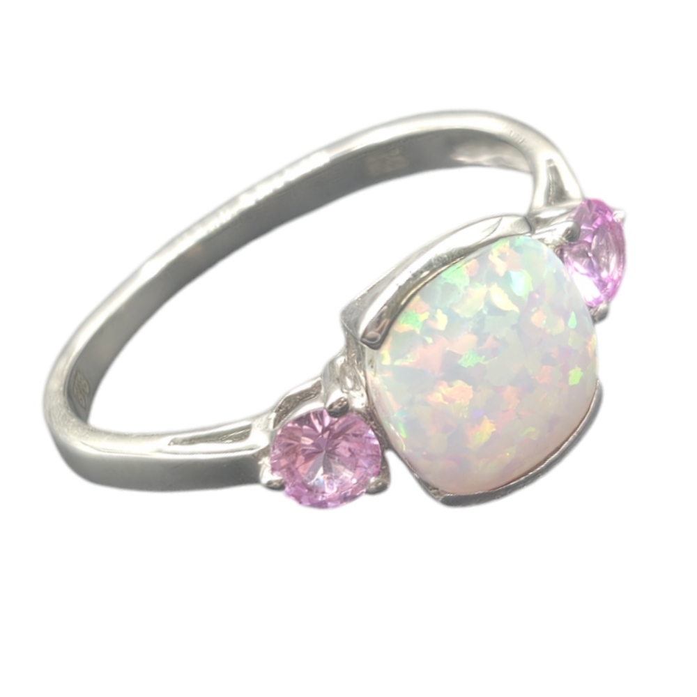 Opal and Sapphire Ring - Picture 2 of 4
